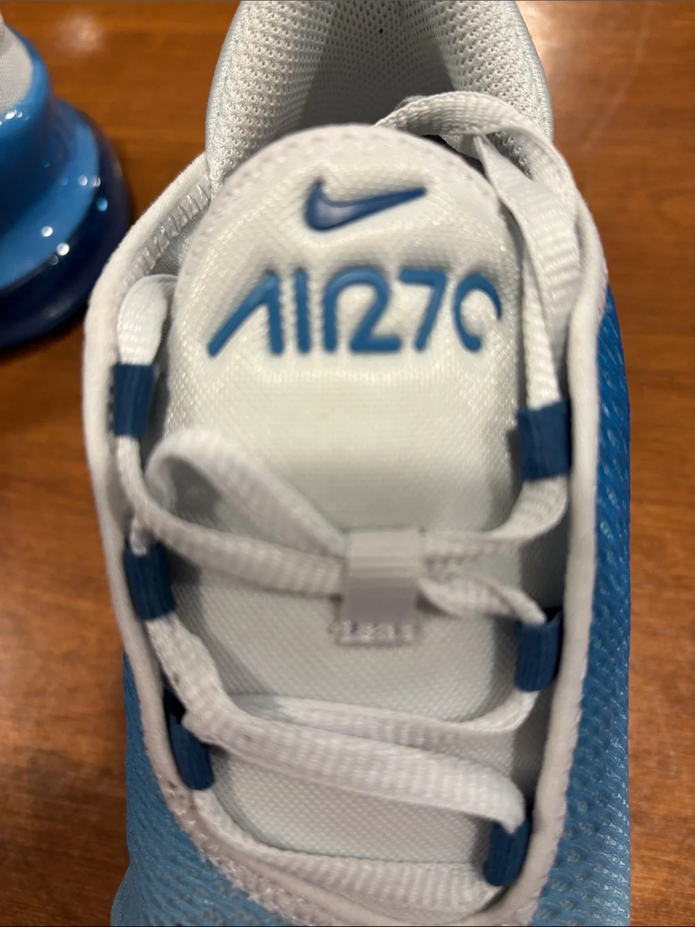 Nike Kids Air 270 White and Blue Gradient Sneakers